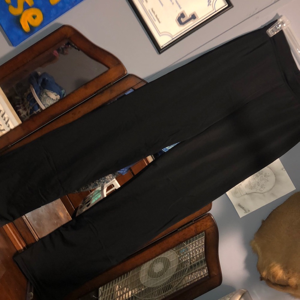 black silk dance pants